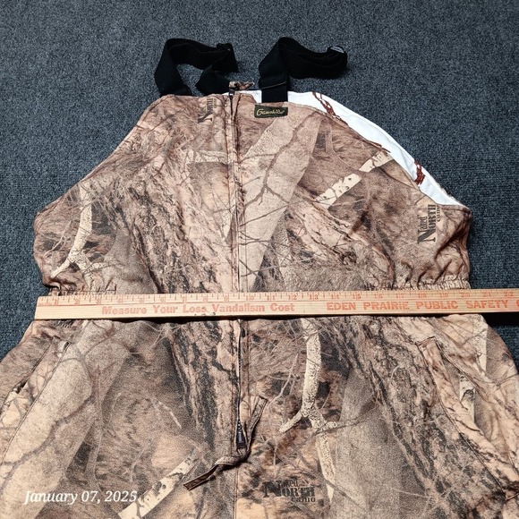 Gamehide Reversible Bibs Adult‎ Large Naked North Camo Winter and Fall Fleece - Picture 9 of 11